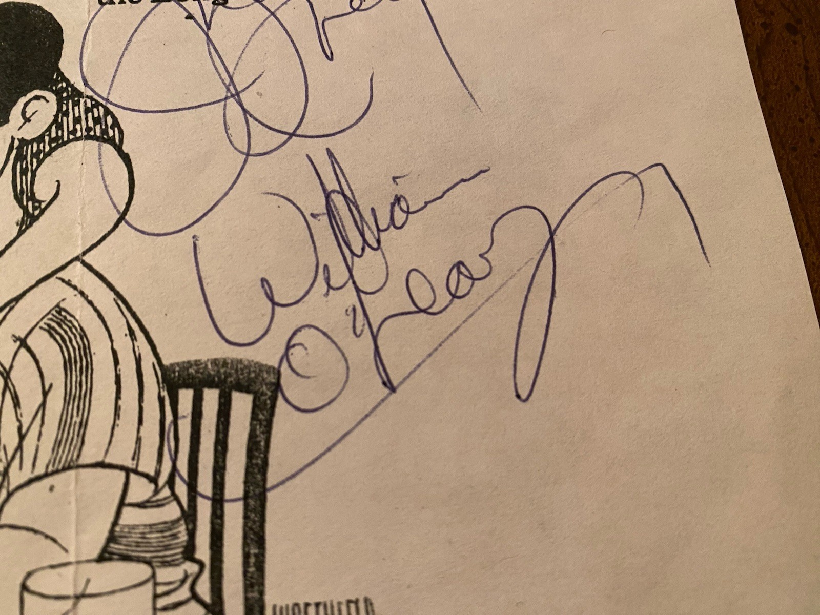 Ed Harris Judith Ivey Anthony Rapp William O’Leary Signed Hirschfeld Print All
