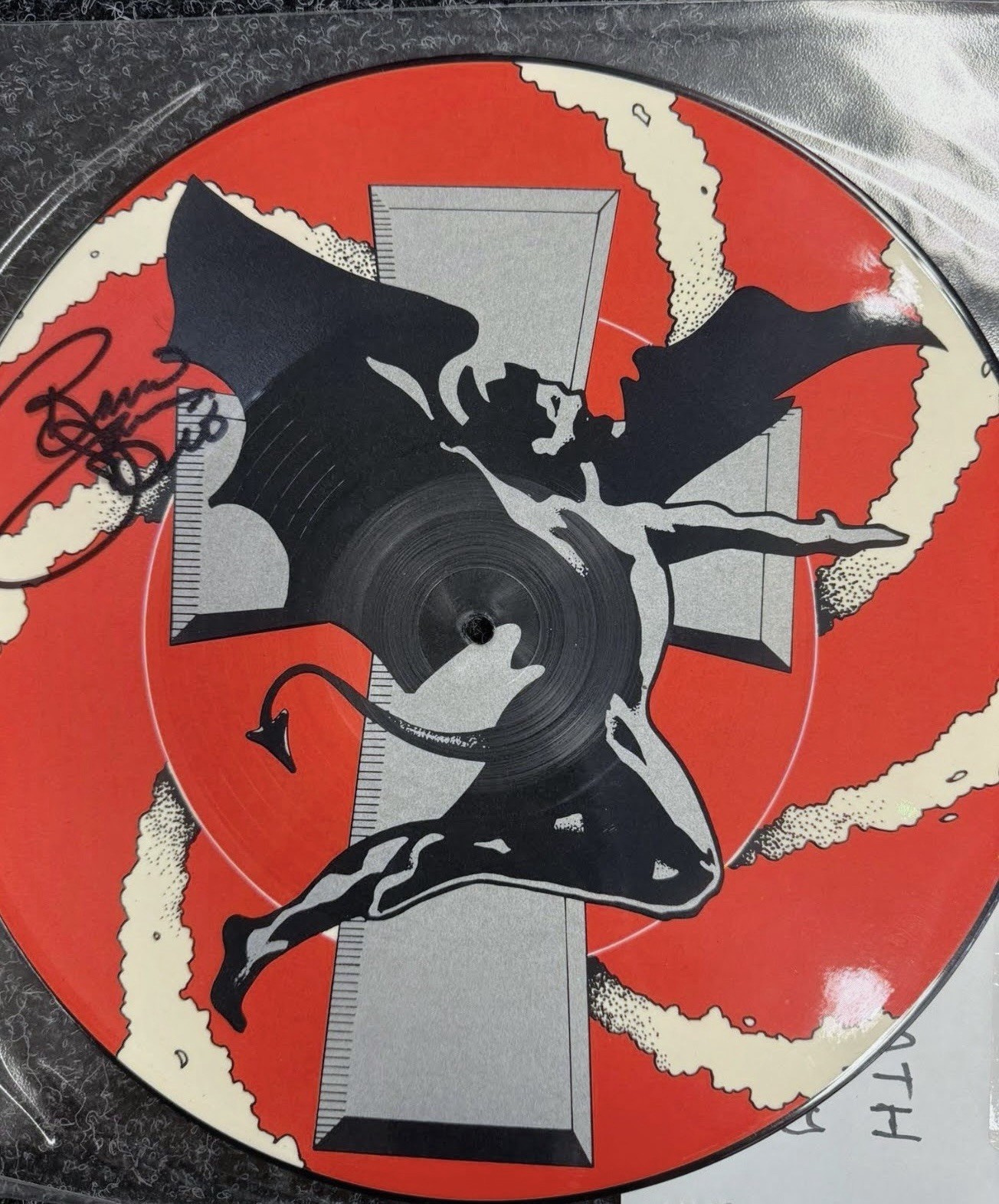 Autographed Original Black Sabbath picture disc Turn up the night
