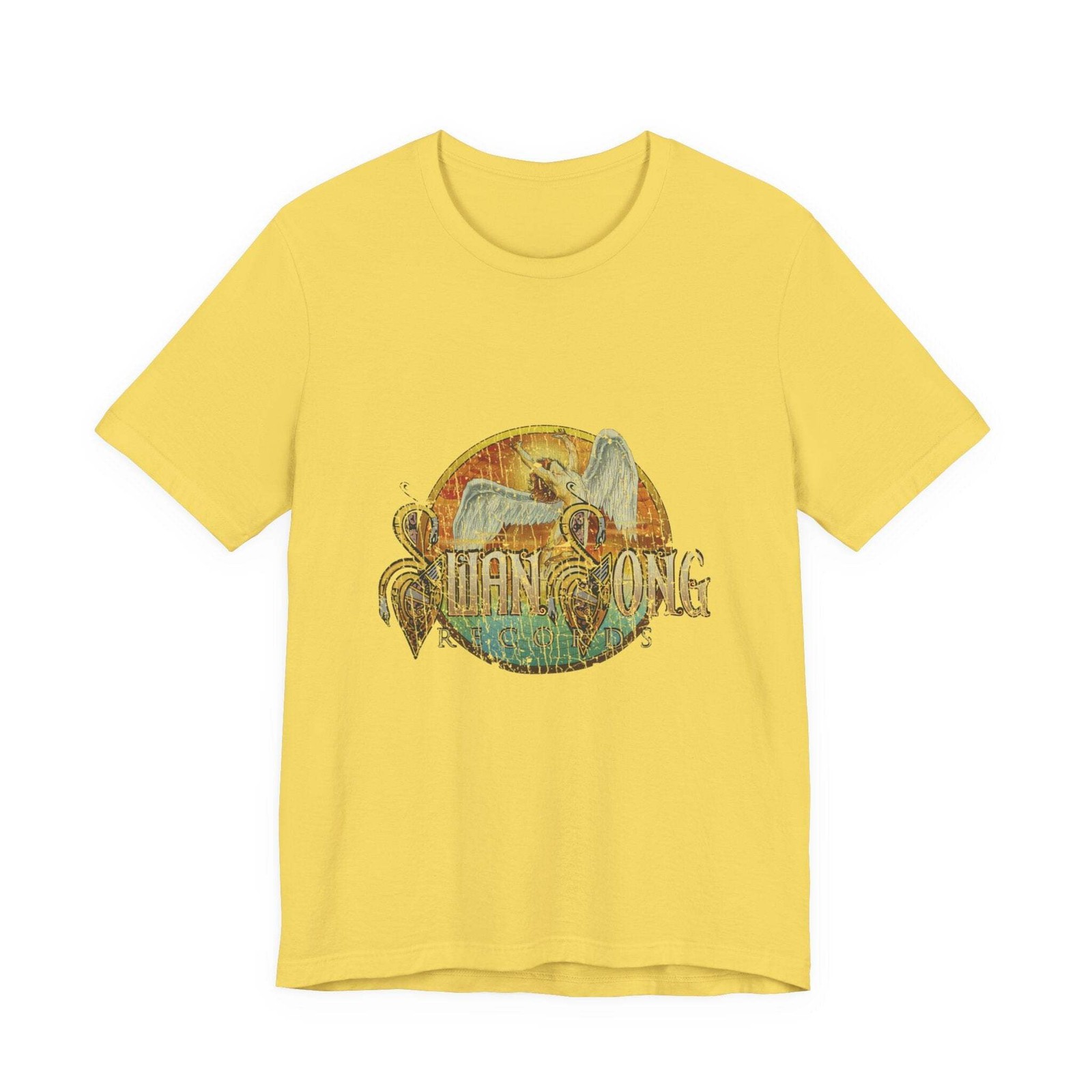 Vintage Swan Song Records Label Logo Unisex Jersey Short Sleeve T-Shirt