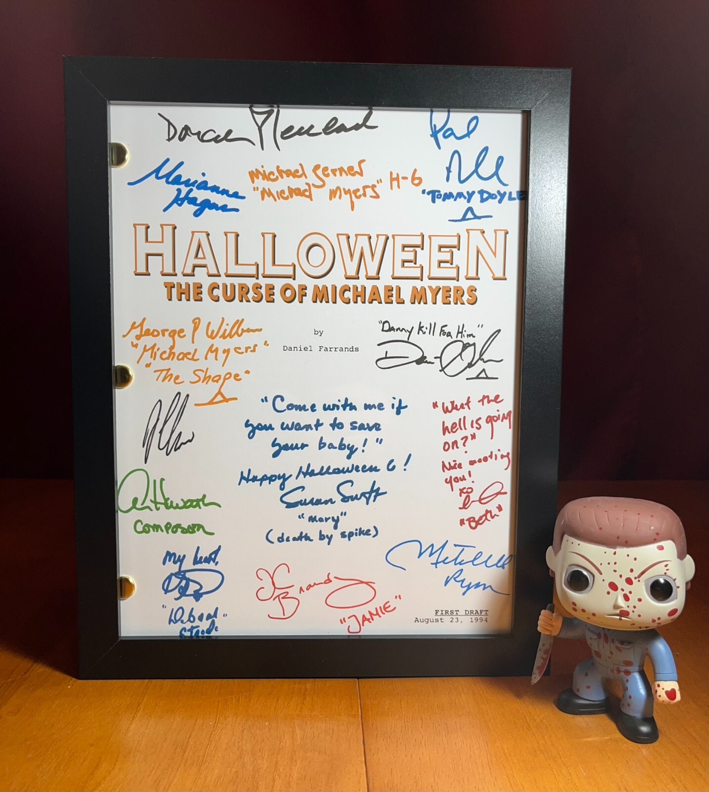 Halloween 1-8 Script Bundle Signed- Autograph Reprints- 8 Scripts- Michael Myers
