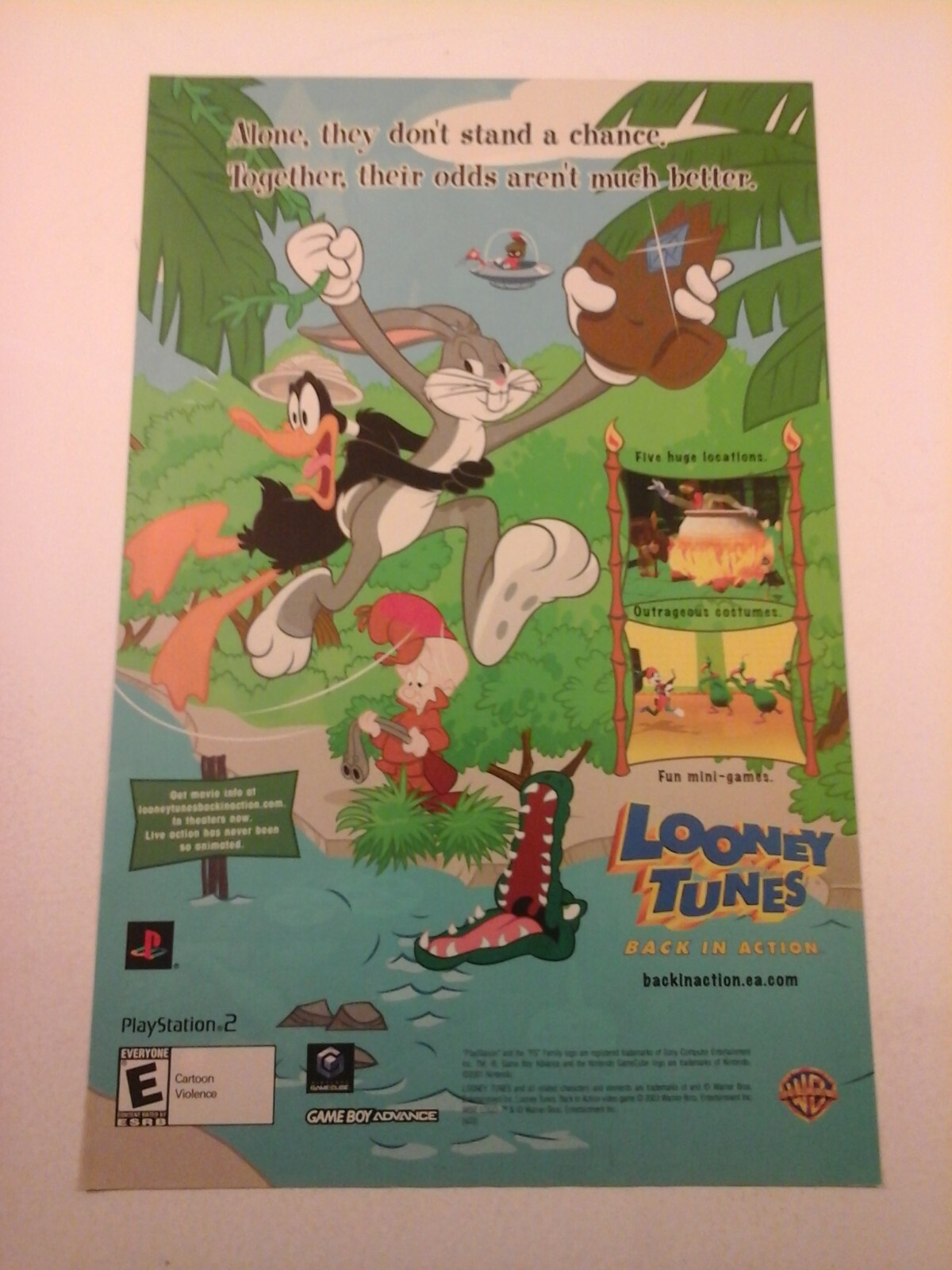 2003 Video Game Print Ad – Looney Tunes: Back in Action – PS2 GAMECUBE GBA