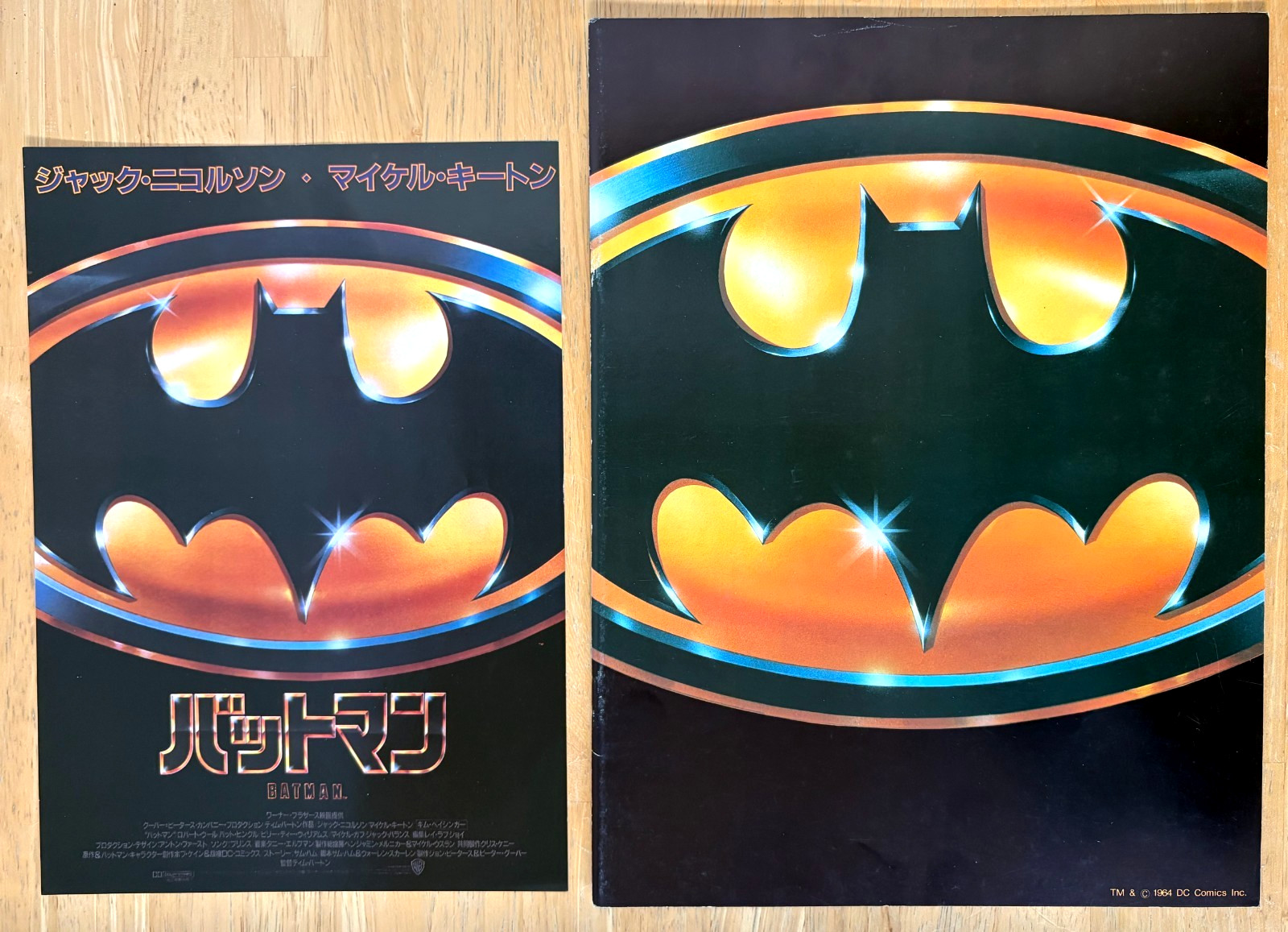 Batman 1989 Program Flyer Set Japan Michael Keaton Jack Nicholson Tim Burton