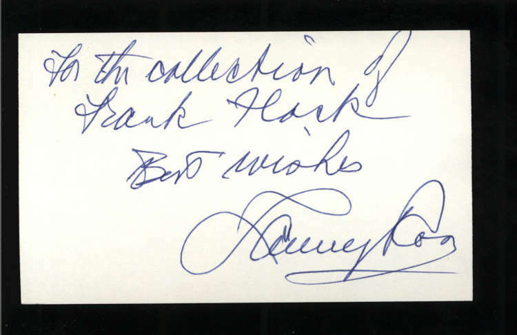 Lanny Ross D.1988 Pianist Singer Signed 3″ x 5″ Index Card