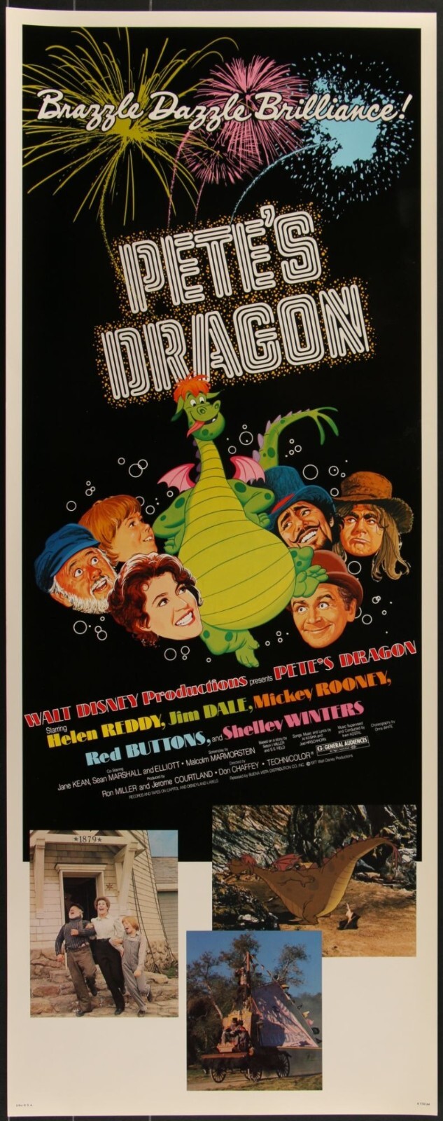 Pete’s Dragon (1977) Original Movie Poster Rolled 14×36