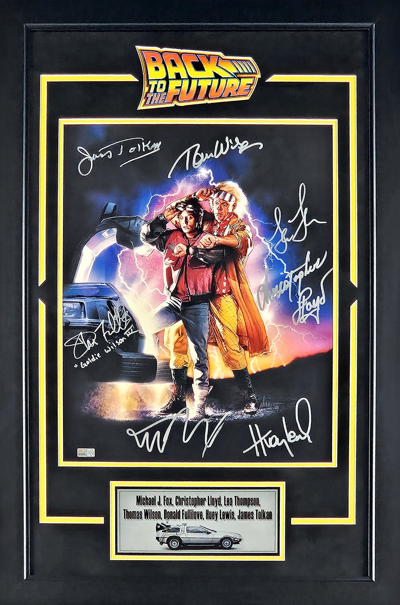 Back to the Future II Cast Autographed 16×20 Photo Framed – Fox Lloyd Thompson