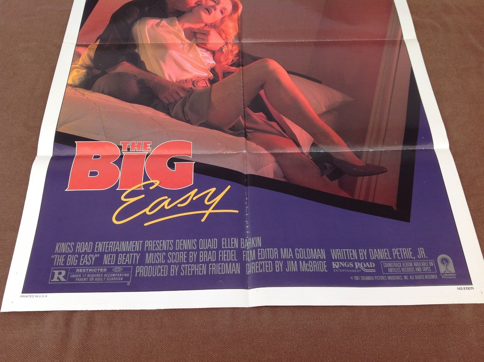 1987 The Big Easy Original Movie House Full Sheet Poster