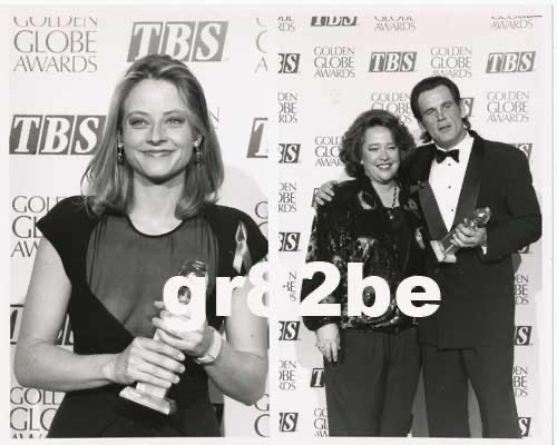 Candid Jodie Foster Kathy Bate Nick Nolte B & W Photo