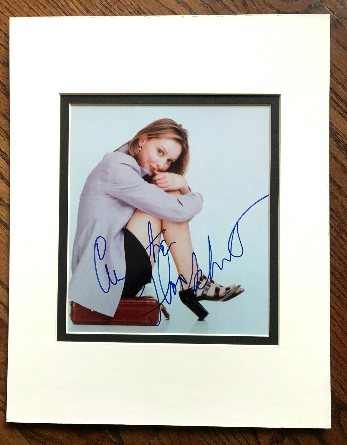 CALISTA FLOCKHART 11 x 14 Signed Matted Photo “Supergirl” ALLY MCBEAL with COA