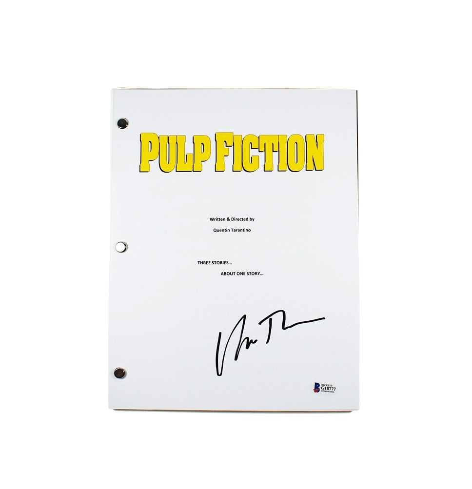 Uma Thurman Pulp Fiction Autographed Signed Script Beckett BAS COA