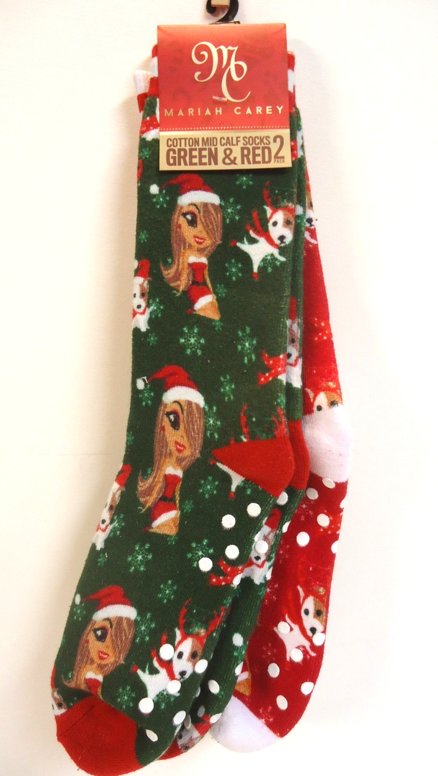Rare Mariah Carey All I Want For Christmas Is You Slipper Socks NECA New