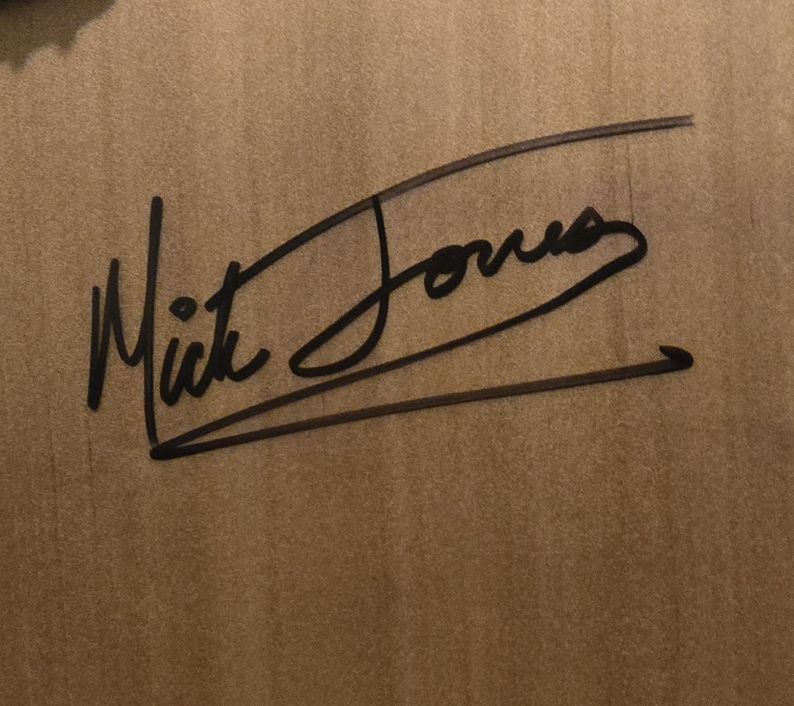 LOU GRAMM & MICK JONES SIGNED ACOUSTIC FENDER JASMINE GUITAR