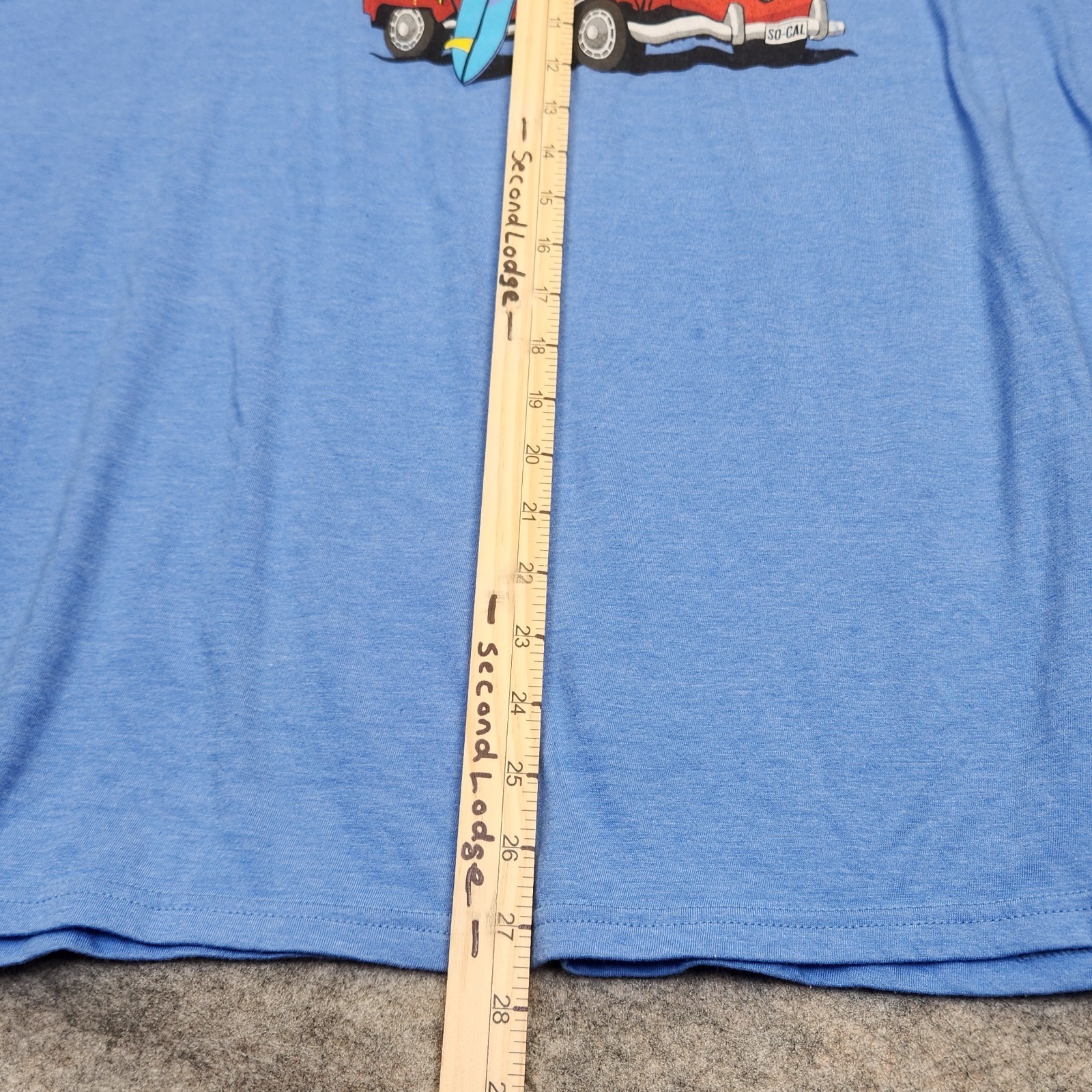 Foo Fighters – Surfboard Van Logo T Shirt Mens 2XL Blue Optima