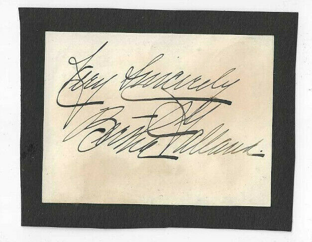 Bertha Galland Signed Card Circa 1905 / Autographed Stage Actress RARE