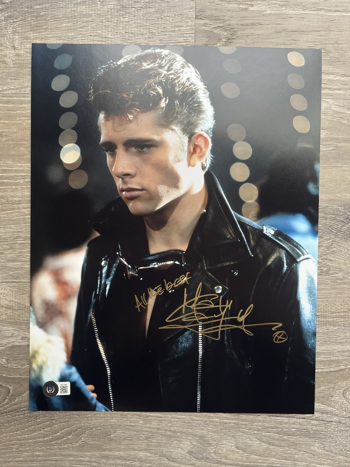 Maxwell Caulfield Signed Michael Carrington 11×14 Photo Beckett COA Grease 2