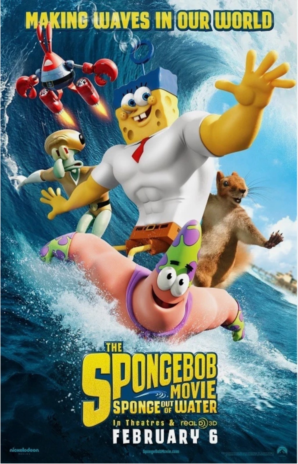Spongebob Squarepants Sponge out of Water Studio Issued Original Movie poster