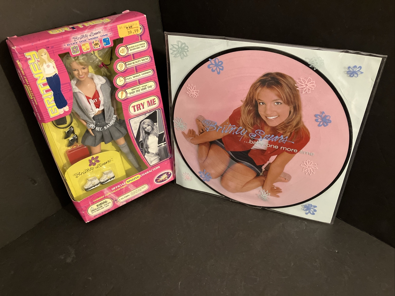 Britney Spears Singing Doll (Baby One More Time) Yaboom W Vinyl Record