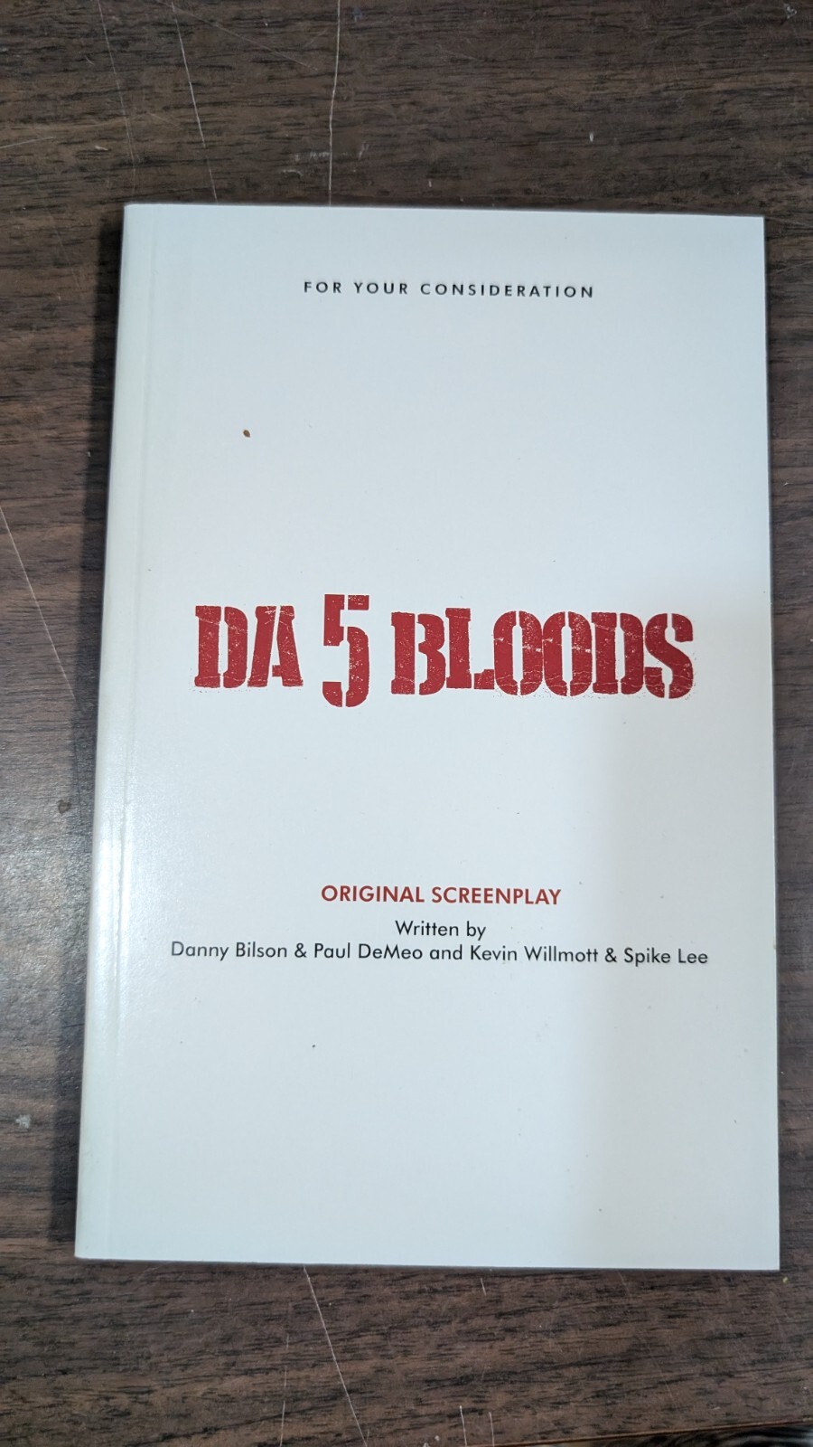 DA 5 Bloods Screenplay Paperback Book For Your Consideration