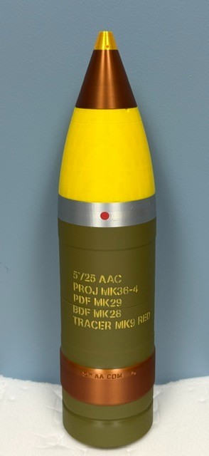 Mark 36 5″/25 Naval Shell 3D Replica Model Reproduction USA Made WWII