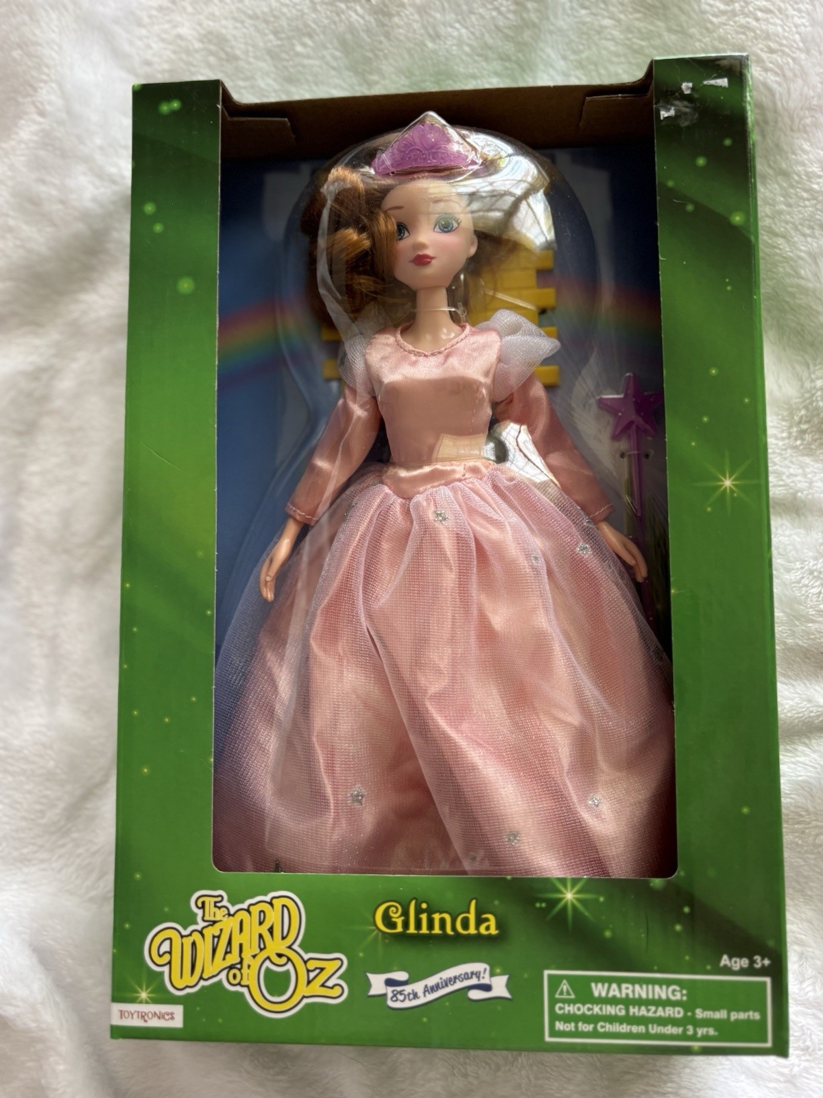 Wizard Of Oz Glinda The Good Witch 85th Anniversary 11” NRFB Wand And Shoes