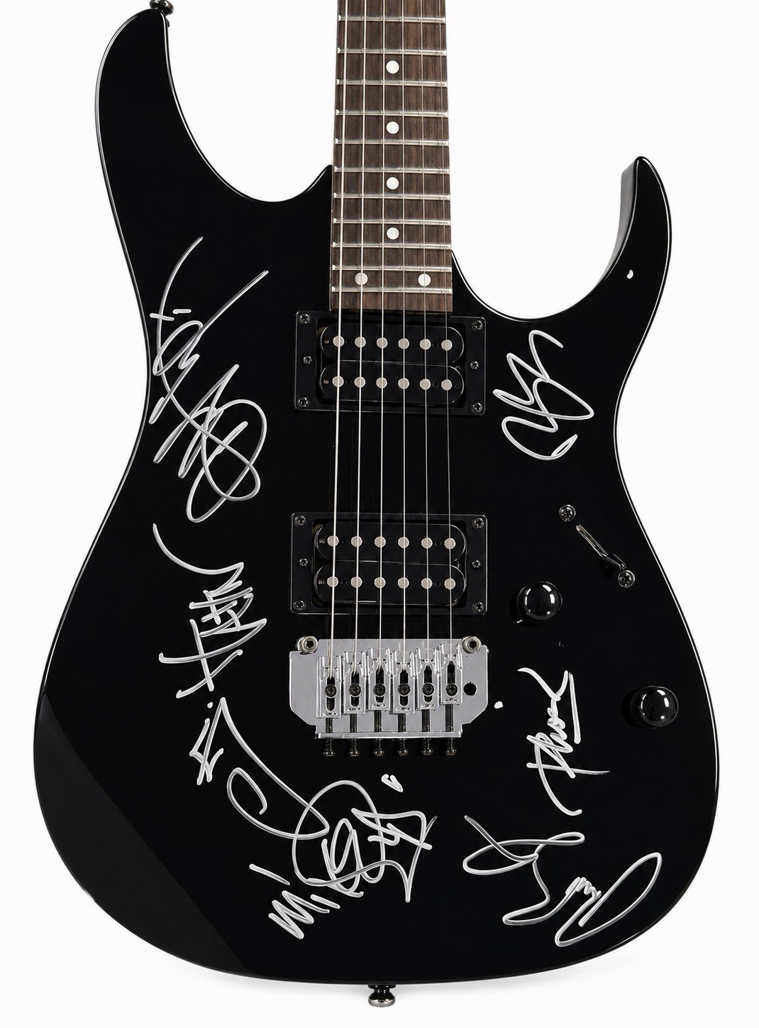 LINKIN PARK Signed Guitar Chester Bennington +5 Full Band Autograph JSA LOA