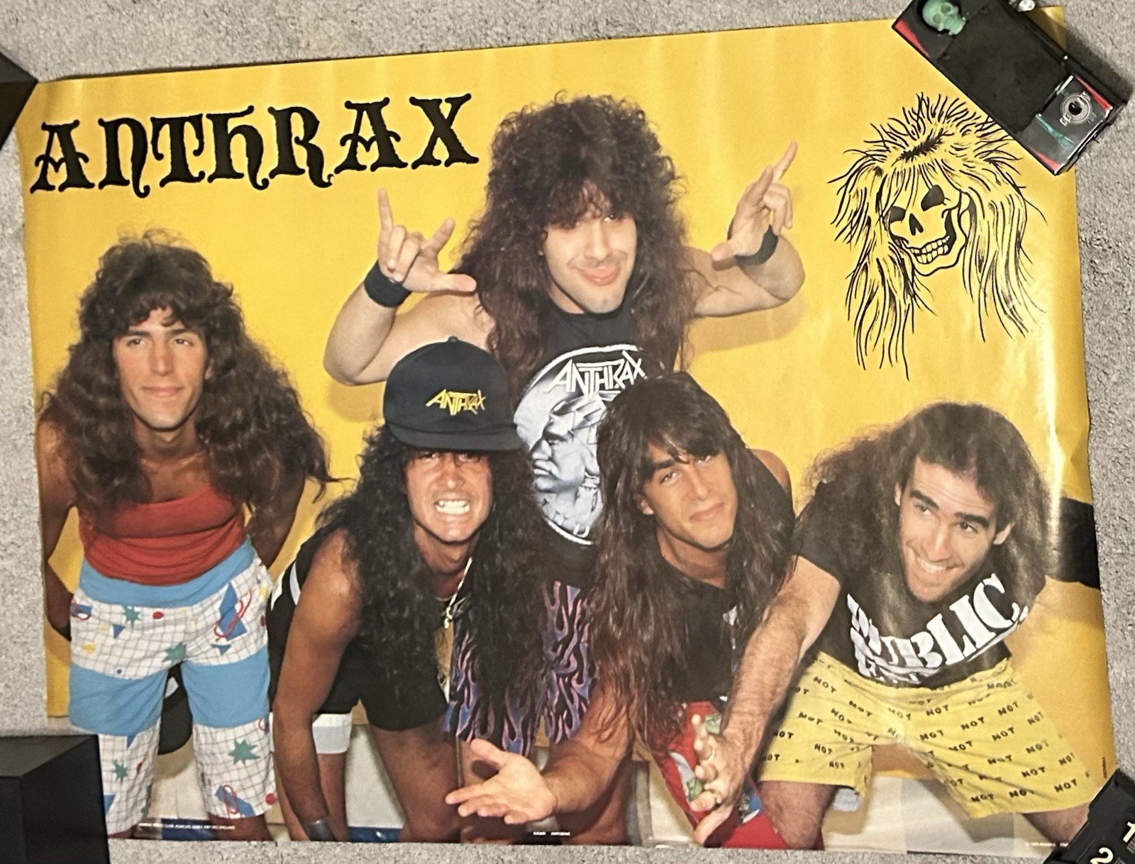 Vintage Anthrax Poster 1988 RARE UK IMPORT Thrash Metal SOD State Of Euphoria