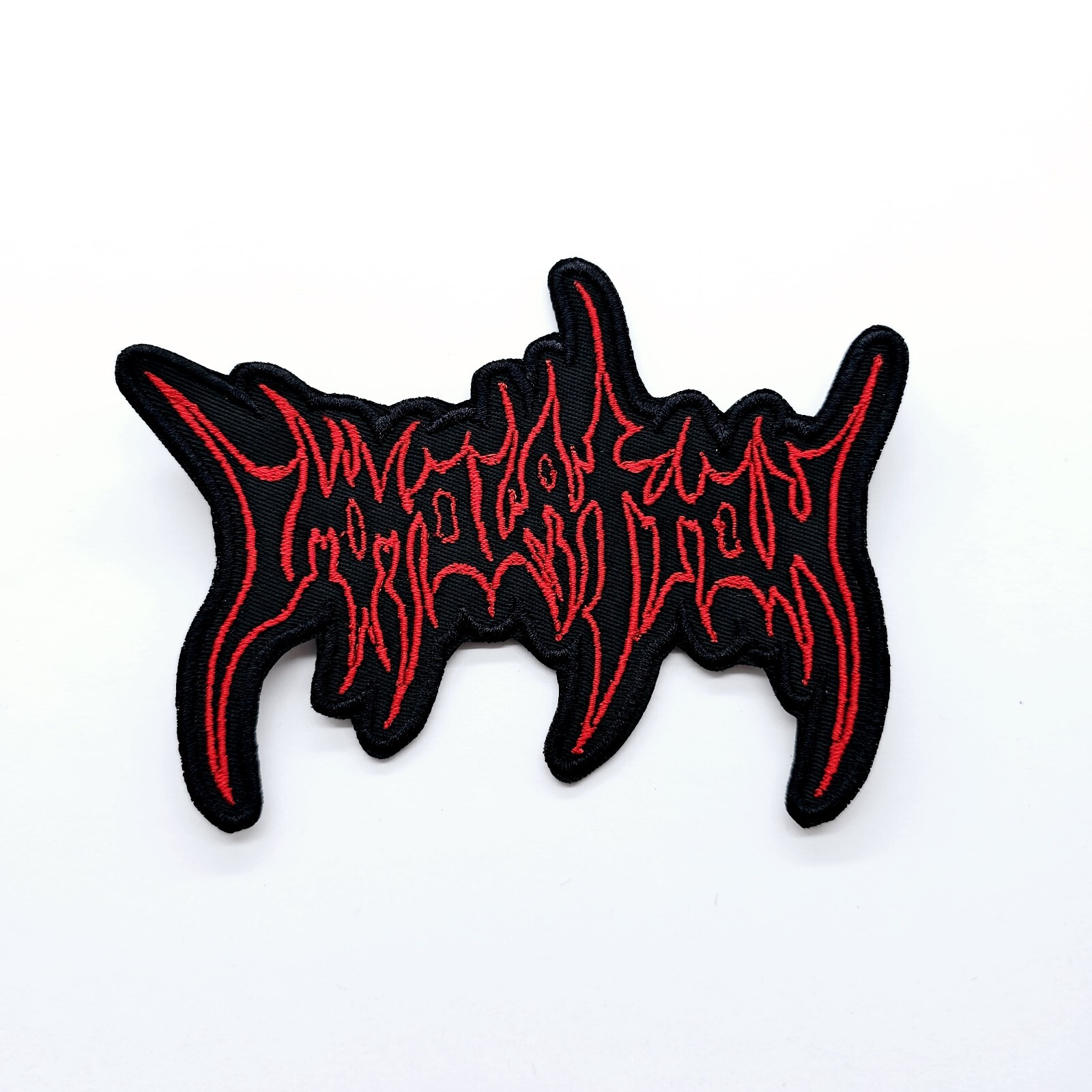 Immolation Logo Red Shaped EMBROIDERED PATCH