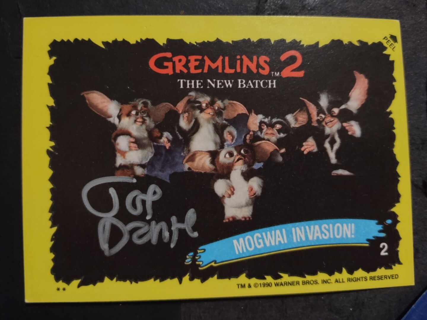 JOE DANTE DIRECTOR ICONIC GREMLINS 2 THE NEW BATCH SIGNED AUTOGRAPH TRADING CARD