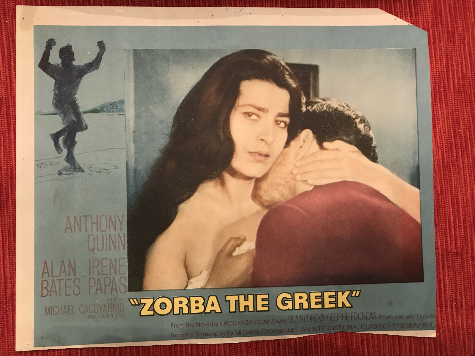 Zorba The Greek 1964 20th Century Fox 10&1/2×13″ lobby Alan Bates Irene Papas