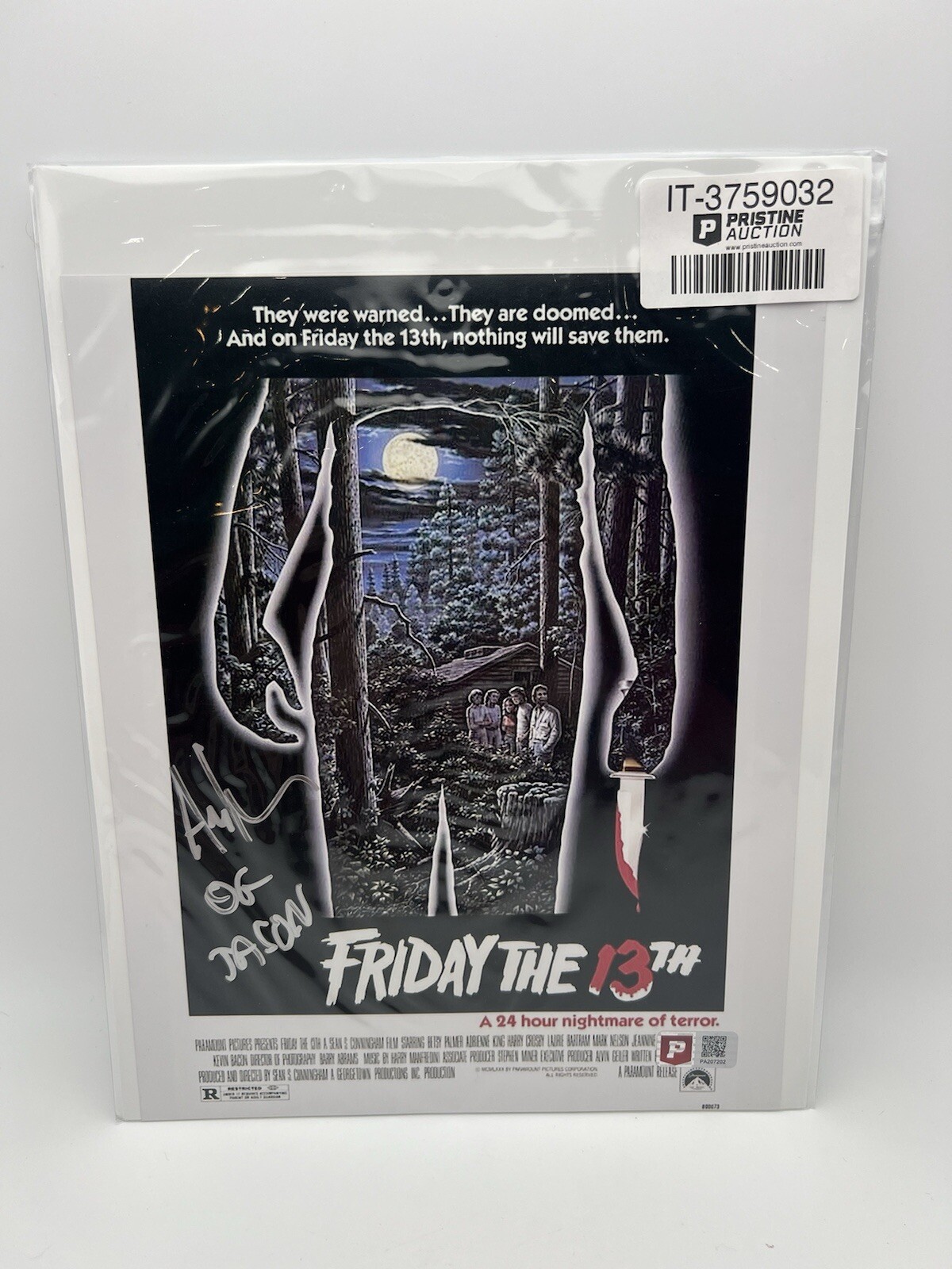 Ari Lehman Signed “Friday the 13th” 8×10 Photo Inscribed “OG Jason” (PA)