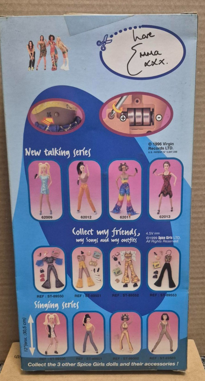 NWB Vintage 1996 Spice Girls Emma Talking Doll Baby Spice 62009 Virgin Records