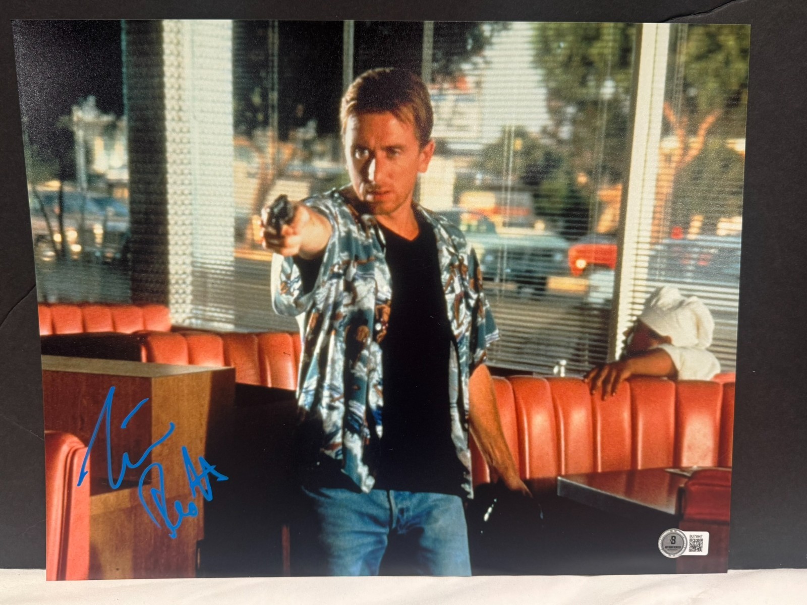 TIM ROTH SIGNED 11X14 PULP FICTION PHOTO AUTO BECKETT BAS COA