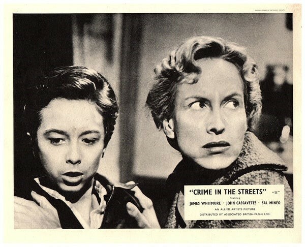 Crime in the Streets Original Lobby Card Virginia Gregg Peter J Votrian fearful