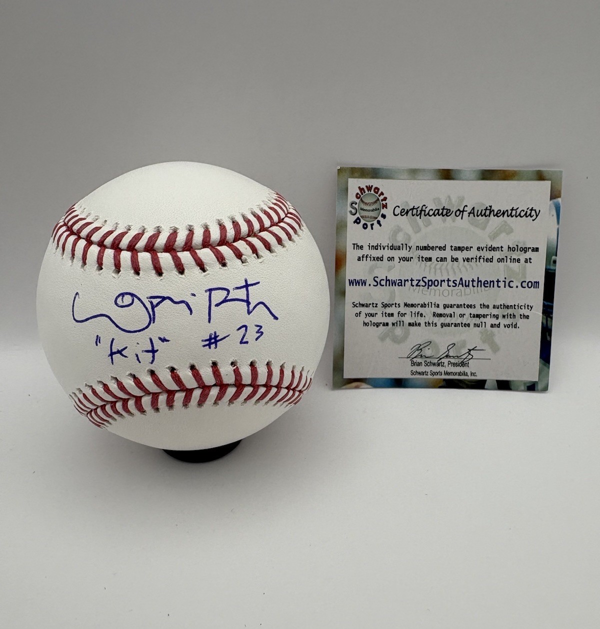 Lori Petty Signed Autograph Official Major League Baseball OMLB Kit Schwartz COA