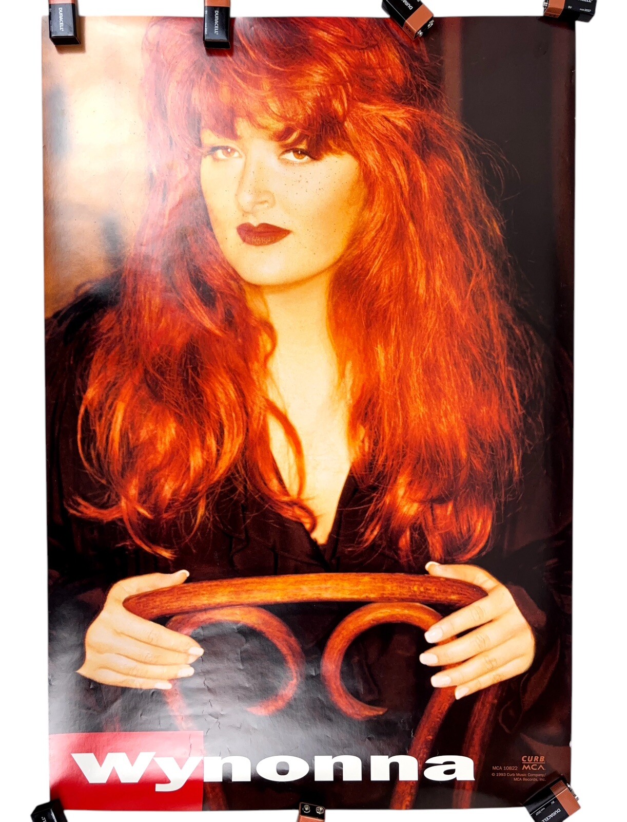 Wynonna Judd Tell Me Why Album Poster 1993 on chair MCA Large 20×30 Excellent
