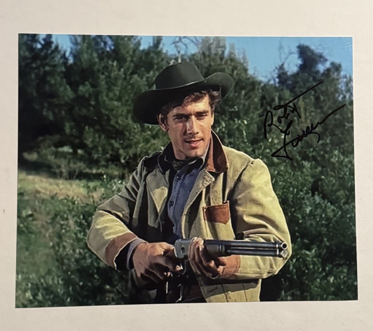 ROBERT FULLER HAND SIGNED 8×10 PHOTO ACTOR AUTOGRAPHED LARAMIE SHOW RARE COA