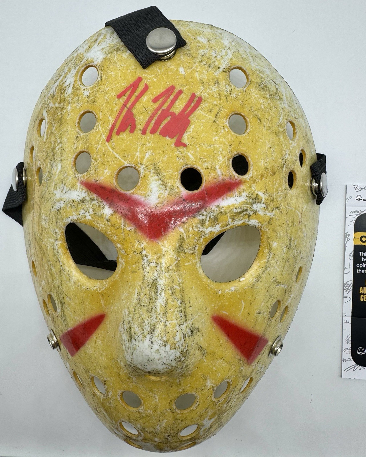 KANE HODDER HAND SIGNED AUTOGRAPH “JASON” FRIDAY THE 13TH MASK +JSA COA