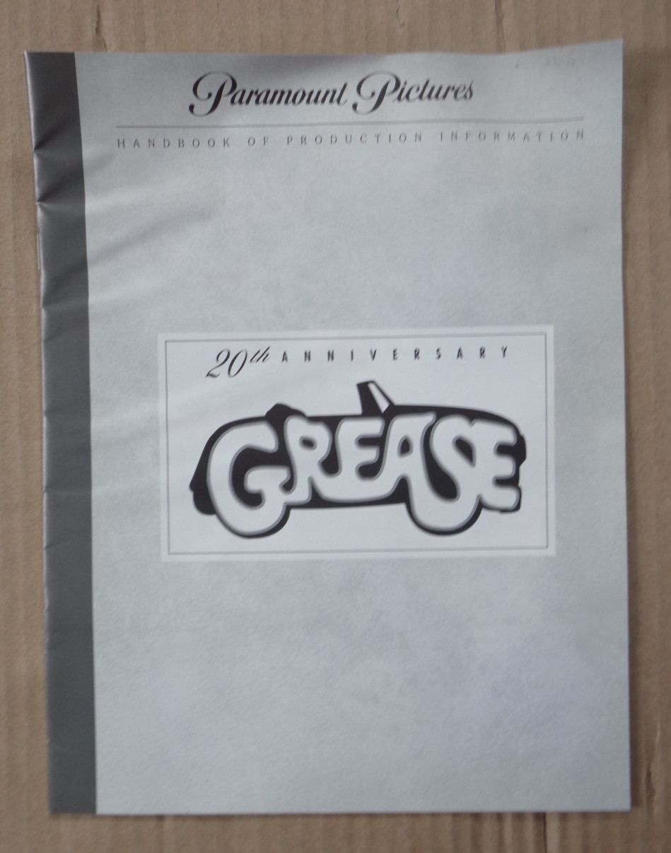 Grease 1998 20th Anniversary press kit John Travolta Olivia Newton-John