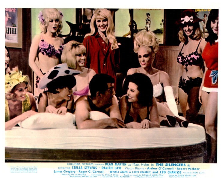 The Silencers Original Lobby Card Matt Helm Dean Martin Sexy Bikini Girls 1966