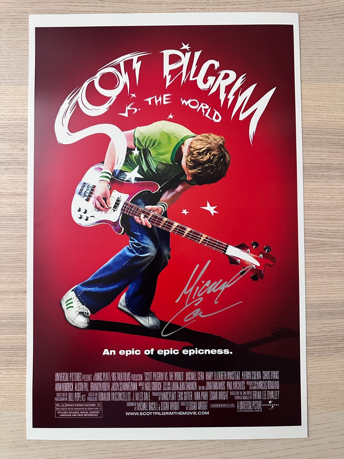 Scott Pilgrim – The World Signed Mini Poster 11×17