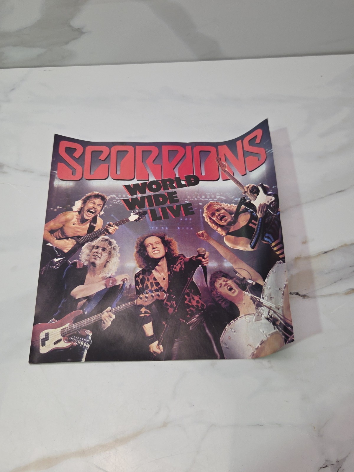 Scorpions 1985 Promo Poster World Wide Live 12.25×12.25 Vintage