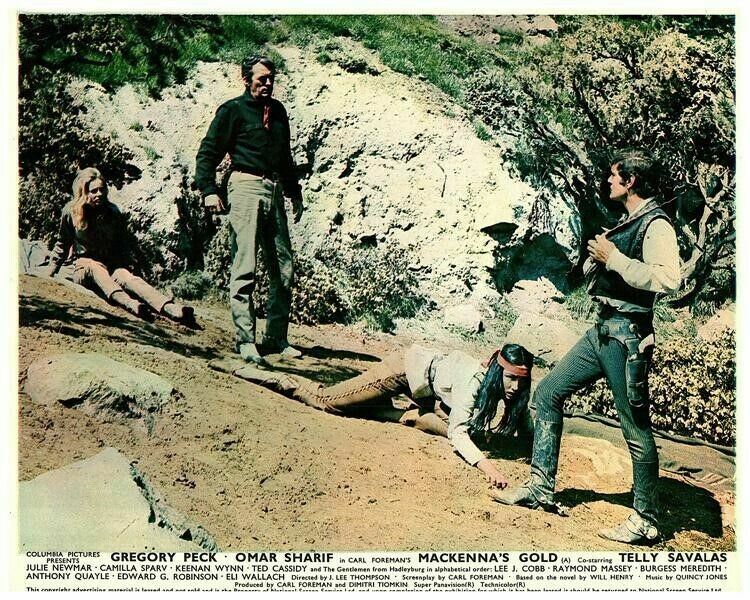 MacKenna’s Gold Lobby Card Gregory Peck Omar Sharif Julie Newmar Camilla Sparv
