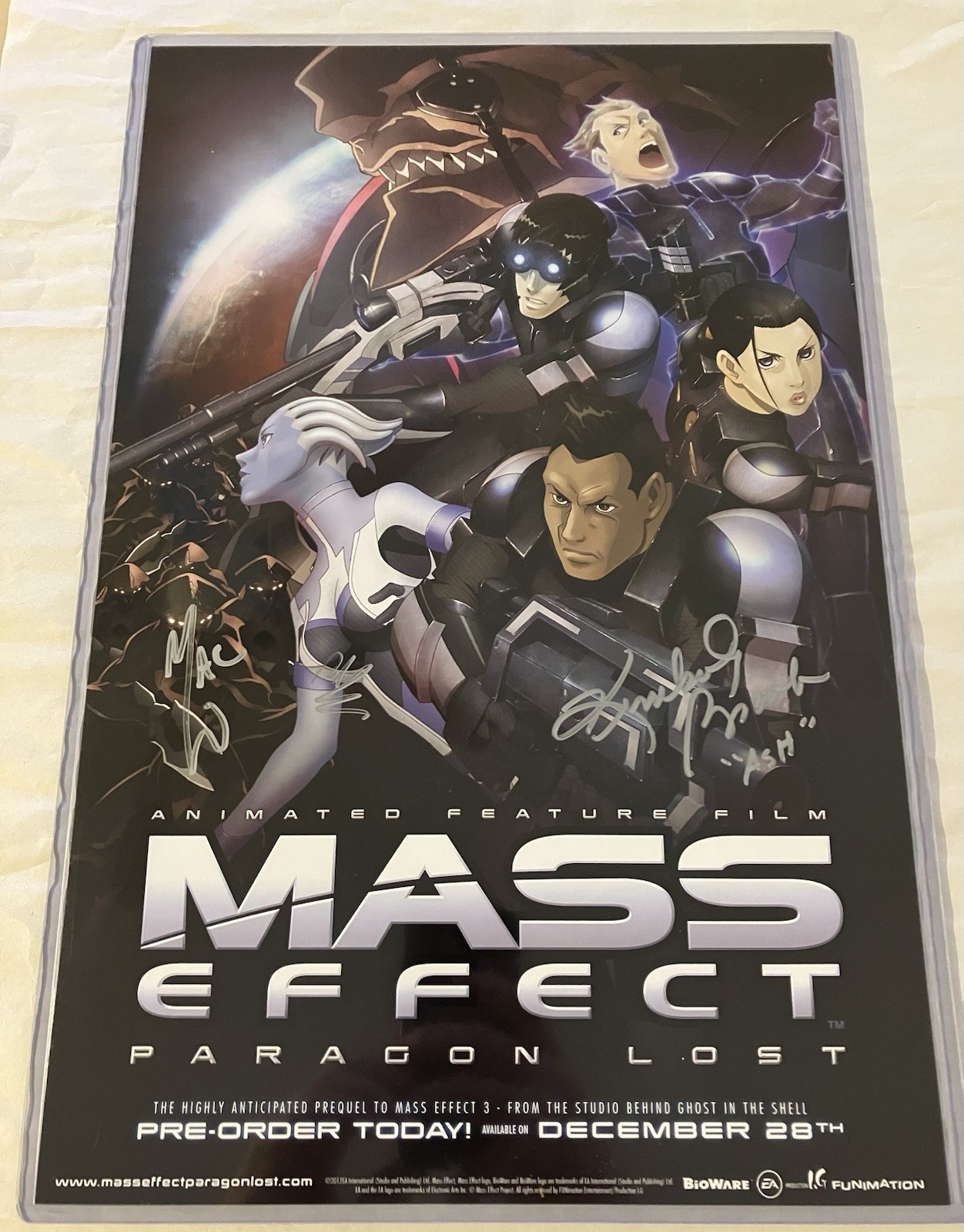 Mass Effect Paragon Lost Poster Print Dark Horse NYCC BioWare Signed Mac Walters