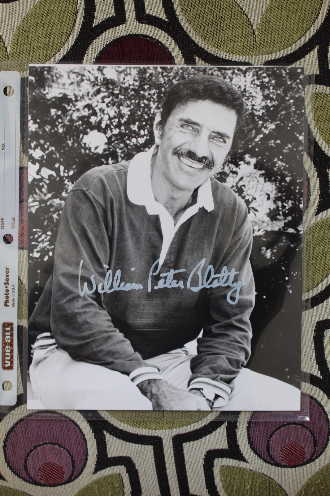awesome William Peter Blatty signed photo, VSA coa, The Exorcist