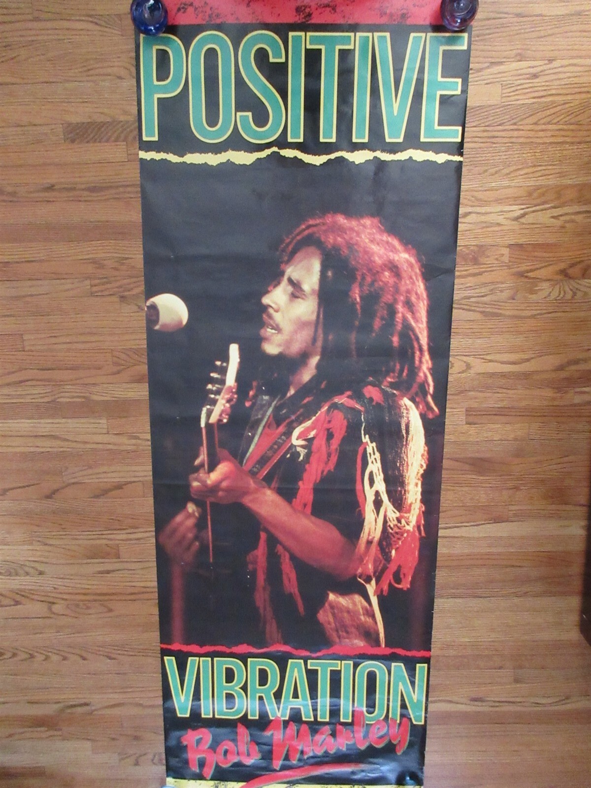 Vintage 1988 Bob Marley Positive Vibration Large Door Poster BL180 Reggae 26×75″