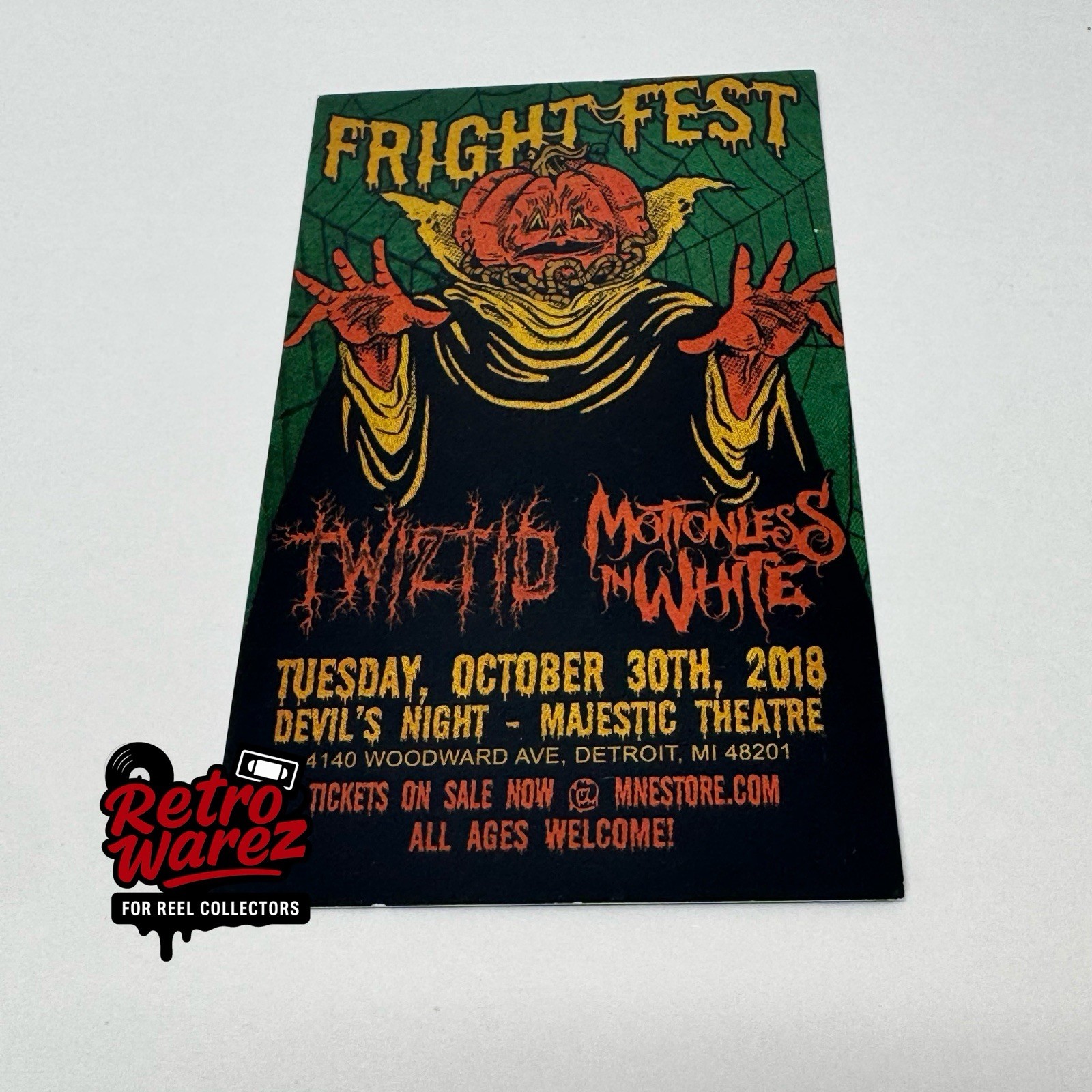 Twiztid Fright Fest 2018 Concert Promo Card Flyer 3×5” Astronomicon October 30th