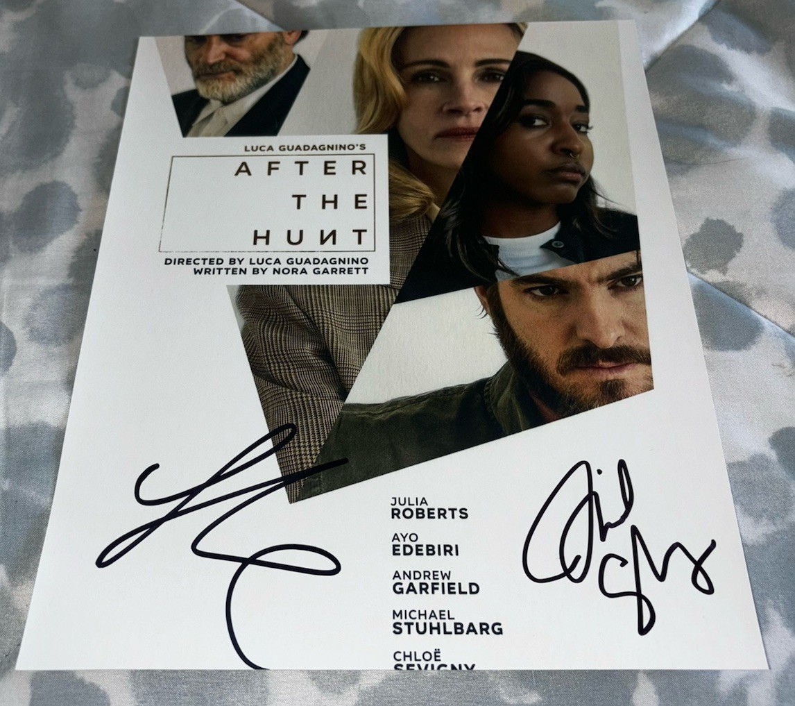 Director Luca Guadagnino & Michael Stuhlbarg Signed 8×10 Photo After The Hunt