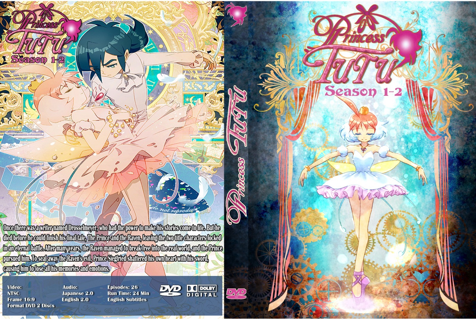 ANIME, PRINCESS TUTU, 1-24 EPISODES, 2 DVD, ENG/AUDIO, 2003