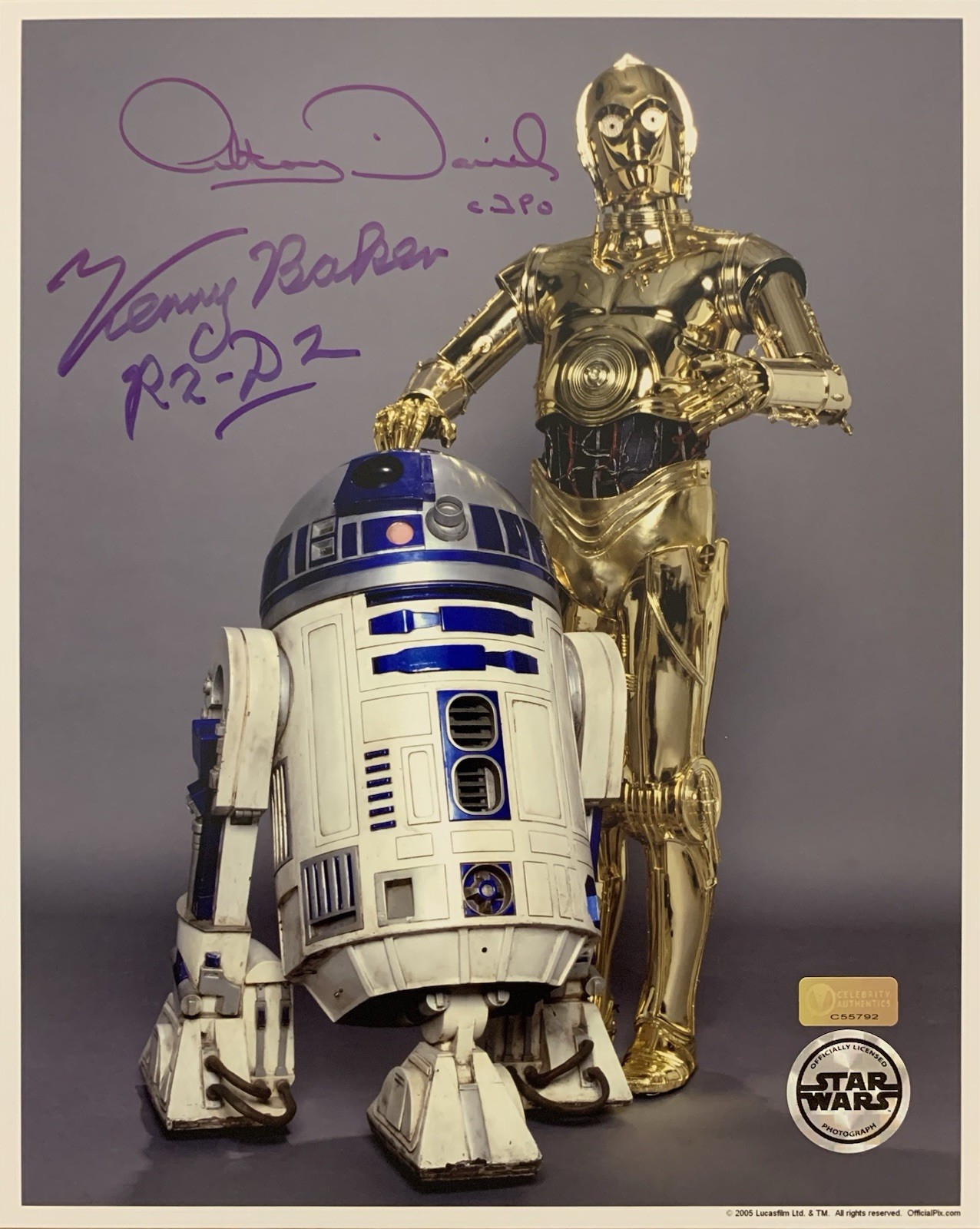 Anthony Daniels & Kenny Baker Signed “Star Wars” 8×10 Celebrity Authentics Photo