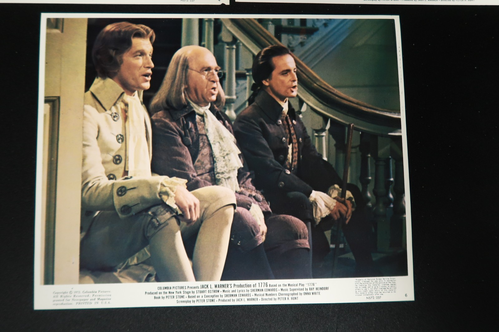 1776 Lobby Cards 1972 Mini Stills 8 x 10 NSS 72/237 Jack Warner Stuart Ostrow