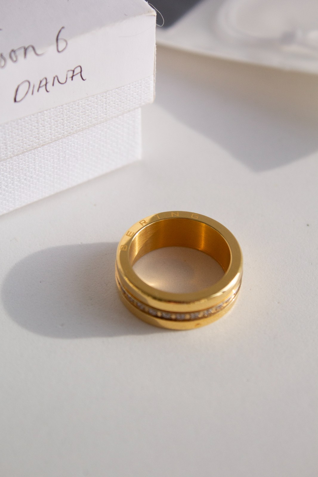 The Crown Elizabeth Debicki Screen Worn Princess Diana Season 6 Gold Ring